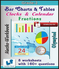 Grade 2 Olympiad Math Bar Chart Tables Clock Cale Fraction