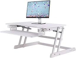 The desk should allow you to keep your wrists straight and your hands at or slightly below the level of your elbows. Ergoneer Ergonomic Sit To Stand Desk Computer Workstation Height Adjustable Standing Desk Riser With Retractable Keyboard Tray White Amazon Co Uk Kitchen Home