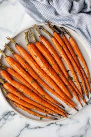 honey roasted carrots ahead of thyme