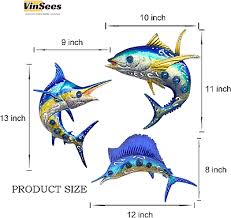 Metal Fish Wall Decor Outdoor Wall Art