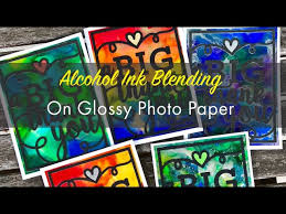 Alcohol Ink Blending On Glossy Photo