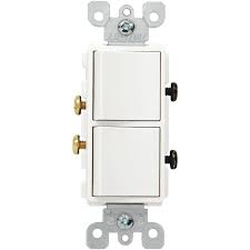 Wiring diagram for a double pole switch. Leviton Decora 15 Amp Single Pole Dual Switch White R62 05634 0ws The Home Depot
