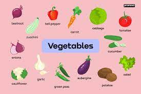 vegetables voary and idioms in english