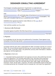 design consultant agreement pdf word