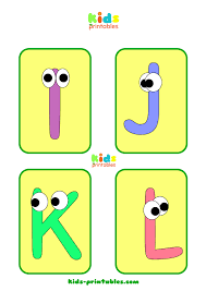 funny letters flashcards kids printables