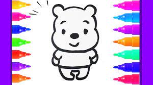 Dạy Bé Học Vẽ Và Tô Màu Các Nhân Vật Hoạt Hình - Vẽ Và Tô Màu Chú Gấu Pooh