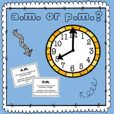 Telling Time With Am Or Pm Common Core Math Standards Am
