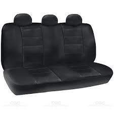 Black Leatherette Car Seat Covers Front