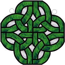 4 Square Celtic Knot Stained Glass