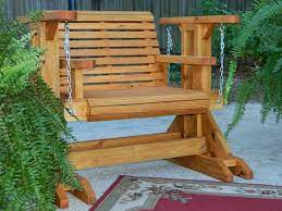 Outdoor Glider Chair Cedar Or Pine Wood