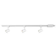 Hampton Bay 4 Ft 3 Light White Led Linear Track Lighting Kit With Mini Cylinder Step Heads 805029 The Home Depot