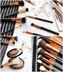 zoeva style rose gold makeup brush set