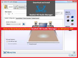 Streaming video won't stream if you're away from an internet connection. Update Or Reinstall Realtek Hd Audio Manager On Windows 10