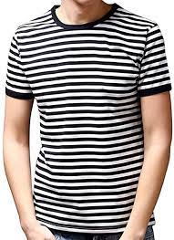 Black and white striped shirts for women push the possibilities of print and structure. Ezsskj Men S Black And White Striped T Shirt Short Sleeve Crew Neck Tee Outfits Tops Amazon Com