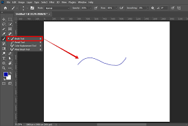 draw a curved line in photo