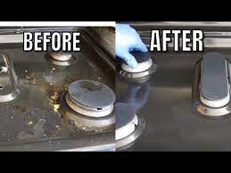 how to clean burnt on grease from a