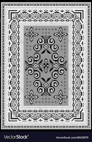 ethnic black and white pattern vector image