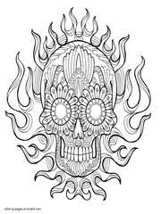 A collection of the top 46 flaming skull wallpapers and backgrounds available for download for free. 33 Skull Coloring Pages For Adults Free