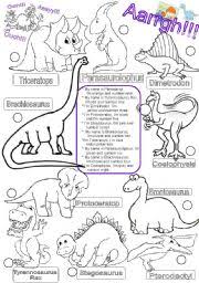 dinosaurs worksheets