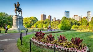 boston public garden in beacon hill