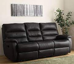seater recliner sofa black