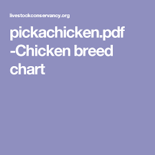 Pickachicken Pdf Chicken Breed Chart Chickens And Ducks