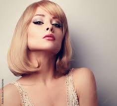 beautiful makeup blonde woman with