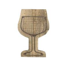 eclectic rustic wood wine glass shaped