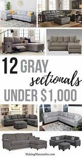 sectionals under 1000 in gray