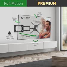 Curved Tv Wall Mount Black Extremely