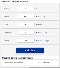 treadmill calorie burn calculator