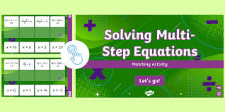Solving Multi Step Equations Quiz