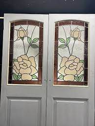 Edwardian Stained Glass French Doors