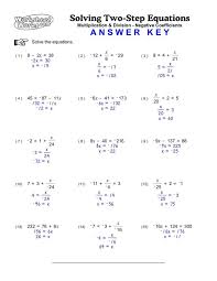 printable two step equations worksheets