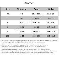 Nike Jersey Sizes