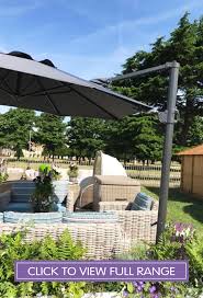 Garden parasols for outdoor living. Roma Cantilever Parasol Review And Features