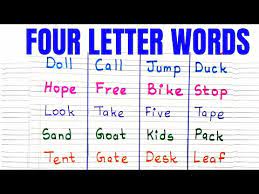 phonics words four letter words 4