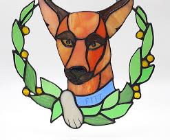 Custom Made Stained Glass Pet Portrait