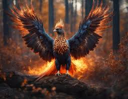 premium photo a phoenix bird rising