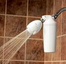 Hard water softener for shower
