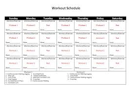 workout schedule for weightloss