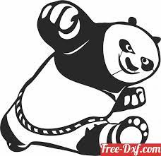 kung fu panda clipart svg mp8nr