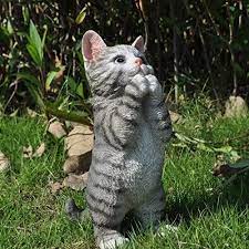 Curious Cat Statue Outdoor Garden