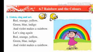 1st standard english poem rainbow and