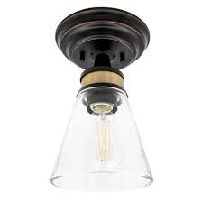 Semi Flush Mount Glass Ceiling Light
