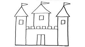how to draw a castle very easy for