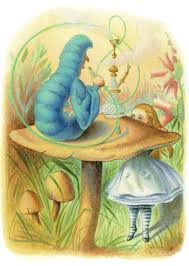 Alice and wonderland caterpillar scene. Alice In Wonderland The Caterpillar 1911 Book Postcard