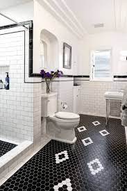 victorian bathroom with black and white