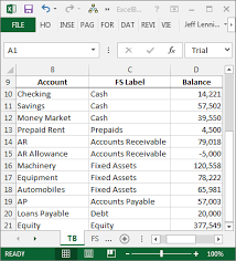 create a balance sheet with excel