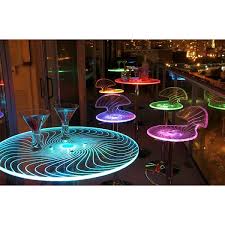 Shop Porch Den Starbuck Metal Acrylic Led Light Up Bar Table On Sale Overstock 5235336